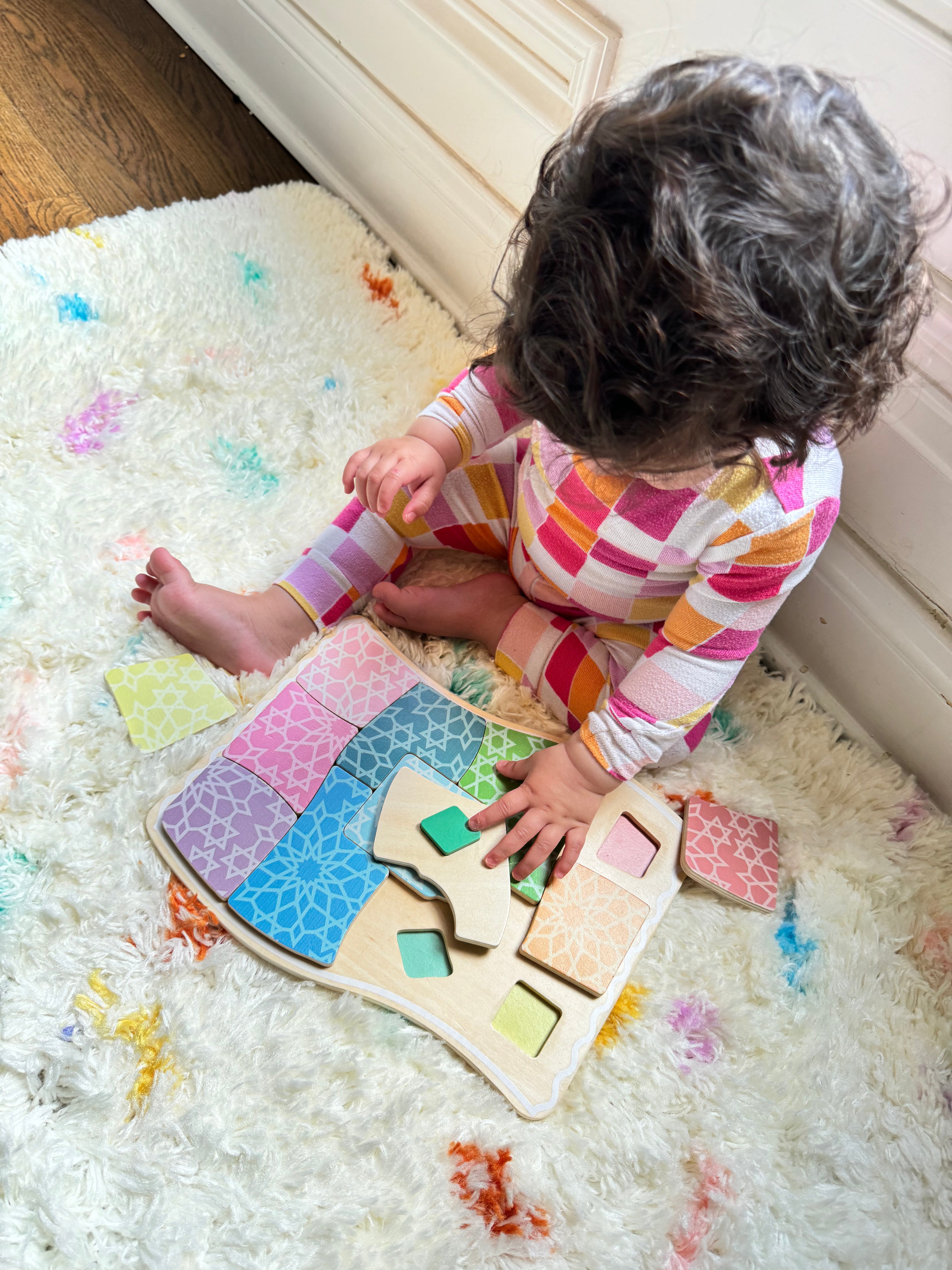 namaz prayer sijada salah educational wooden puzzle muslim kids toddlers great for spatial reasoning