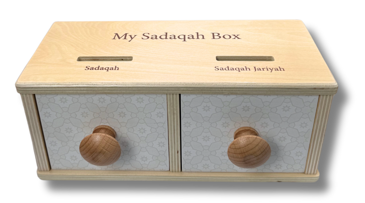 Sadaqah Coin Box (Montessori)- Muslim, Wooden Kids Toys – Lala + Mo