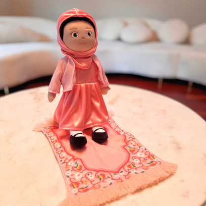 Muslim Girl Doll with 4 Outfits (Including Prayer Set) + Mini Prayer Rug- Islamic Kids Gifts Muslim Girl Doll with 4 Outfits (Including Prayer Set) + Mini Prayer Rug- Islamic Kids Gifts