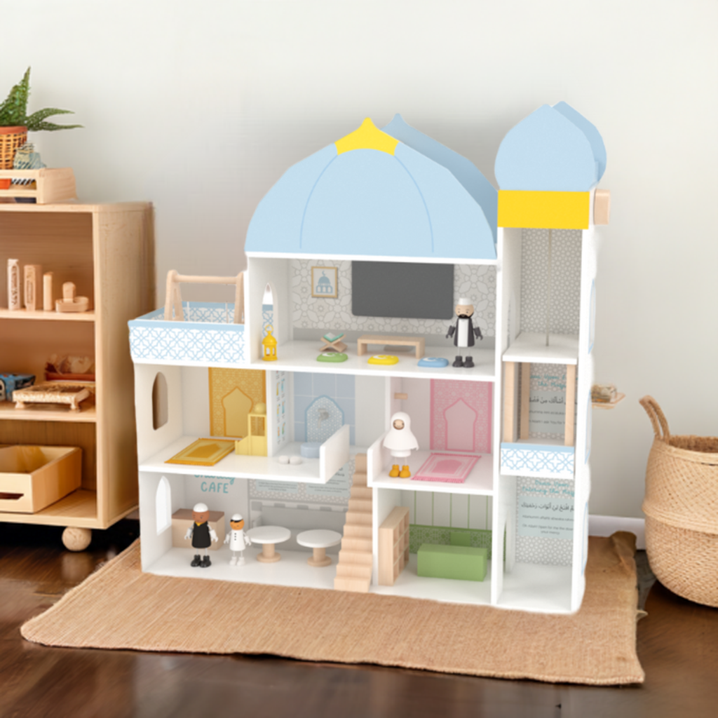 child sized masjid mosque wooden dollhouse toy