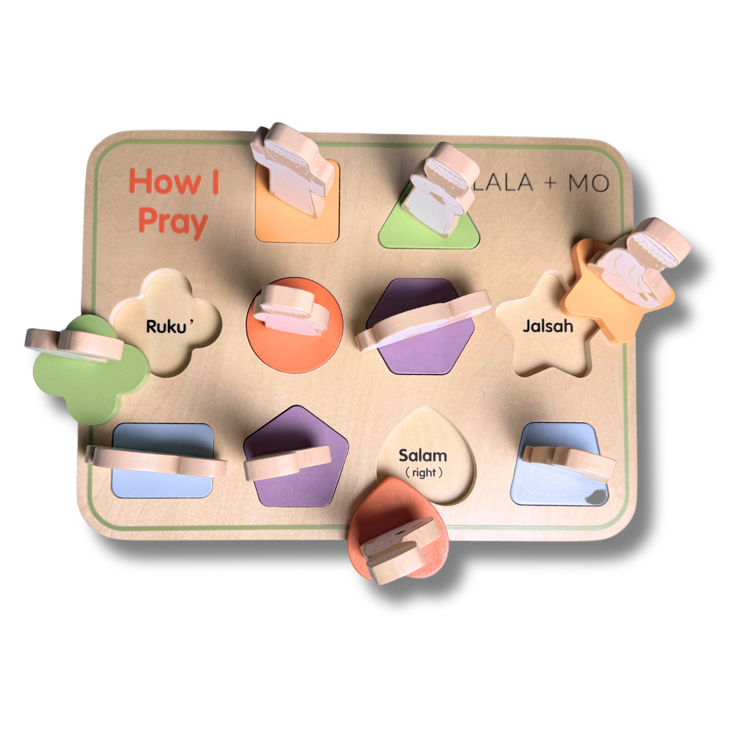 namaz prayer salaat wooden puzzle muslim kids toddlers